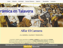 Tablet Screenshot of ceramicaentalavera.com